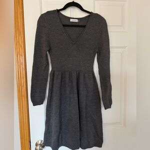 Calvin Klein Charcoal Long Sleeve Dress